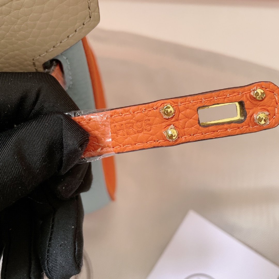 H**me5 Birkin Mini Gold Hardware Epsom Multicolor 20Cm