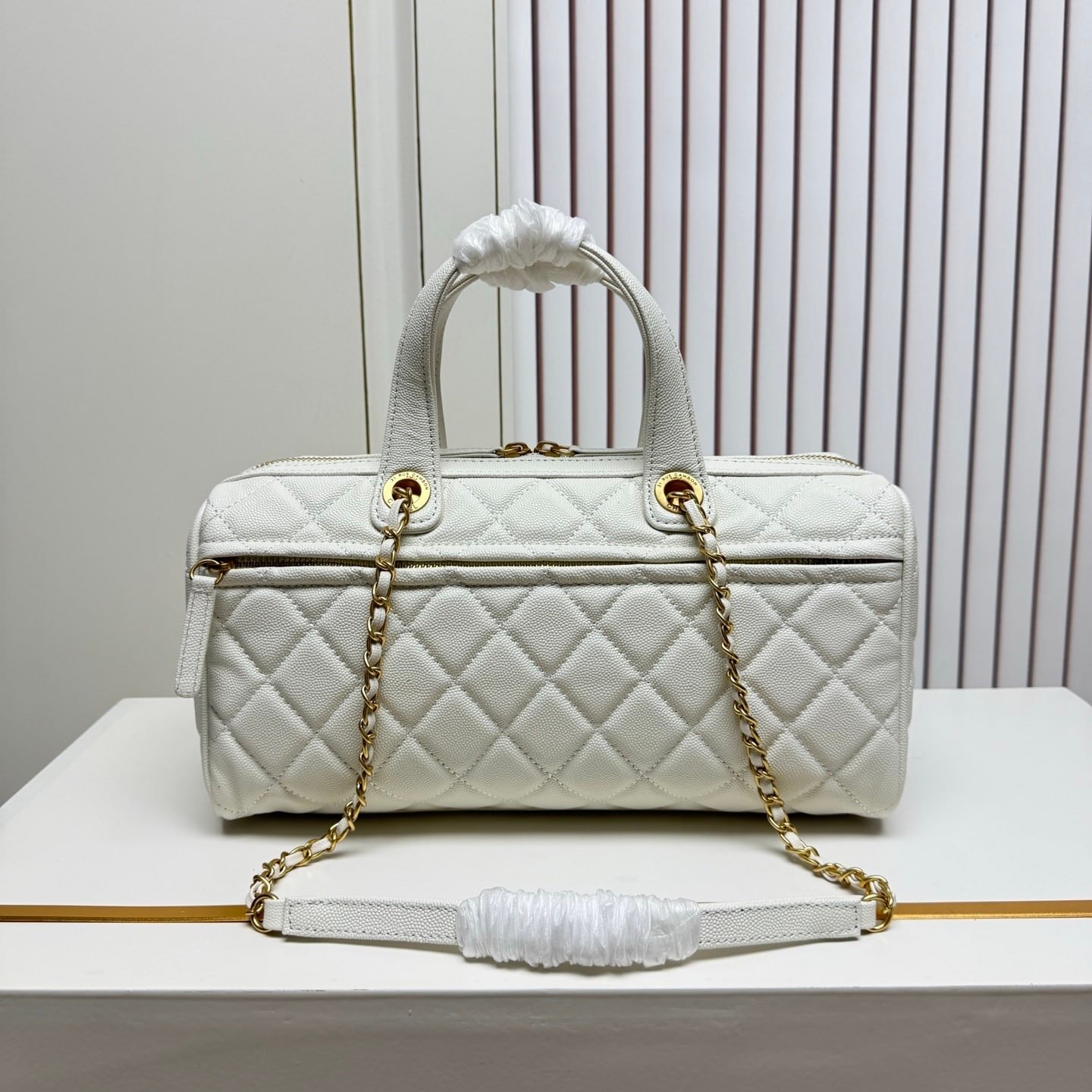 [S*per Vip 1:1] Ch**el Large Bowling Bag White 31Cm As5579 B20894 10601