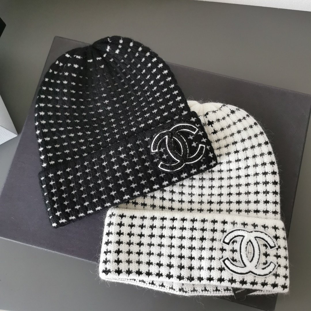 Ch**el Cc Wool Beanie Black