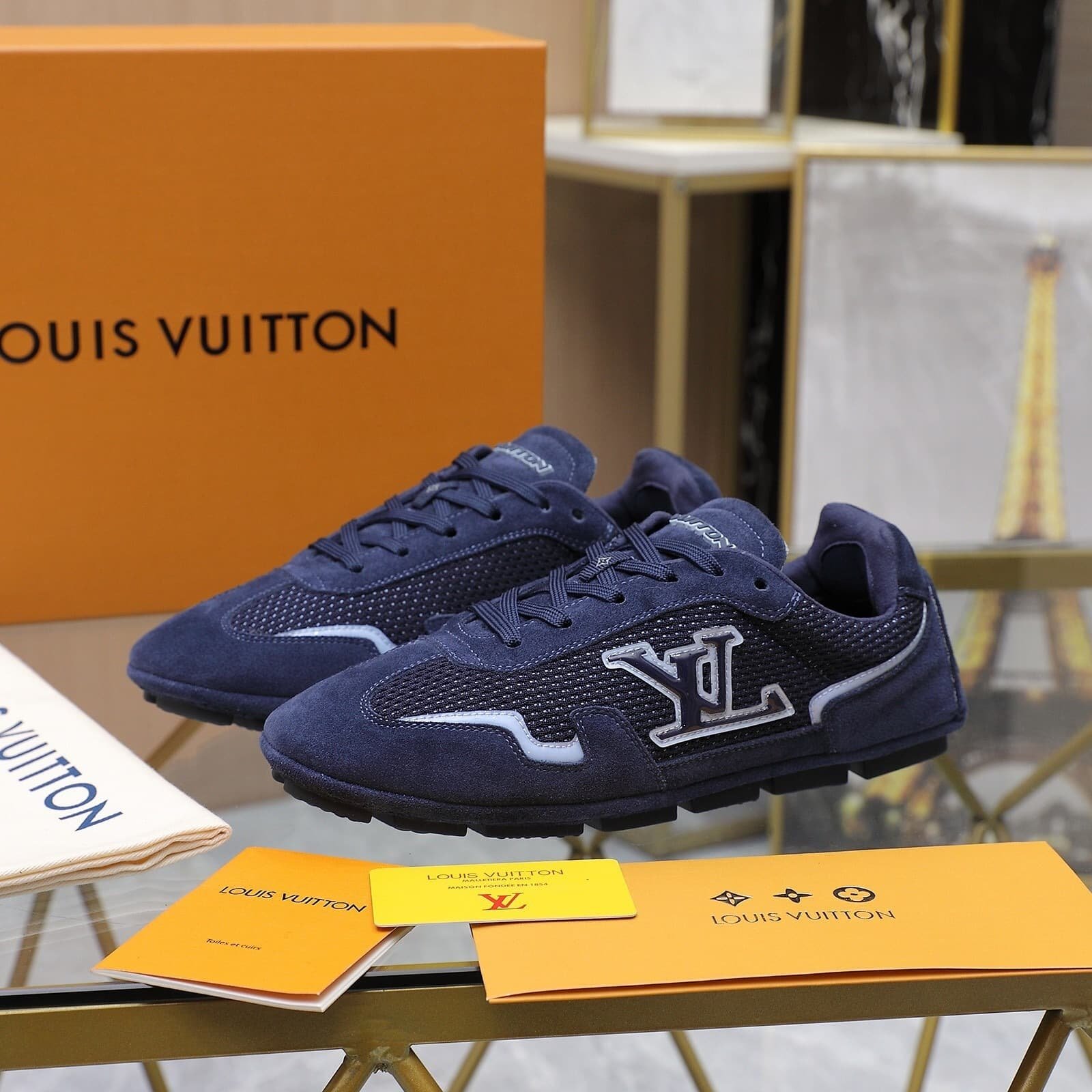 L0vis Vvtt0n Lv Rally Sneaker Navy Blue 1Ahu64