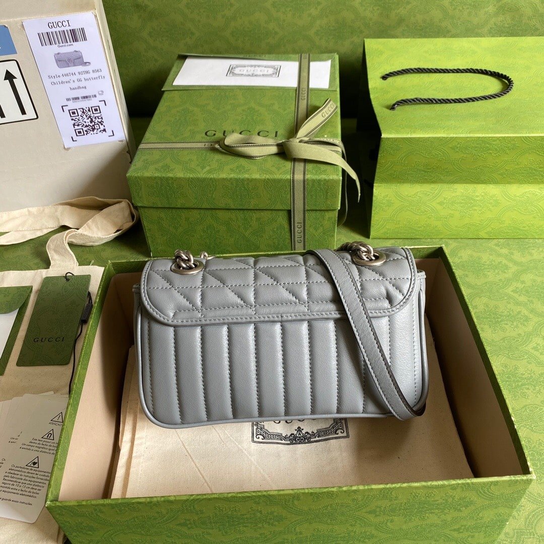 Gvc*1 Gg Marmont Mini Shoulder Bag Grey 22Cm 446744 Um8An 1711