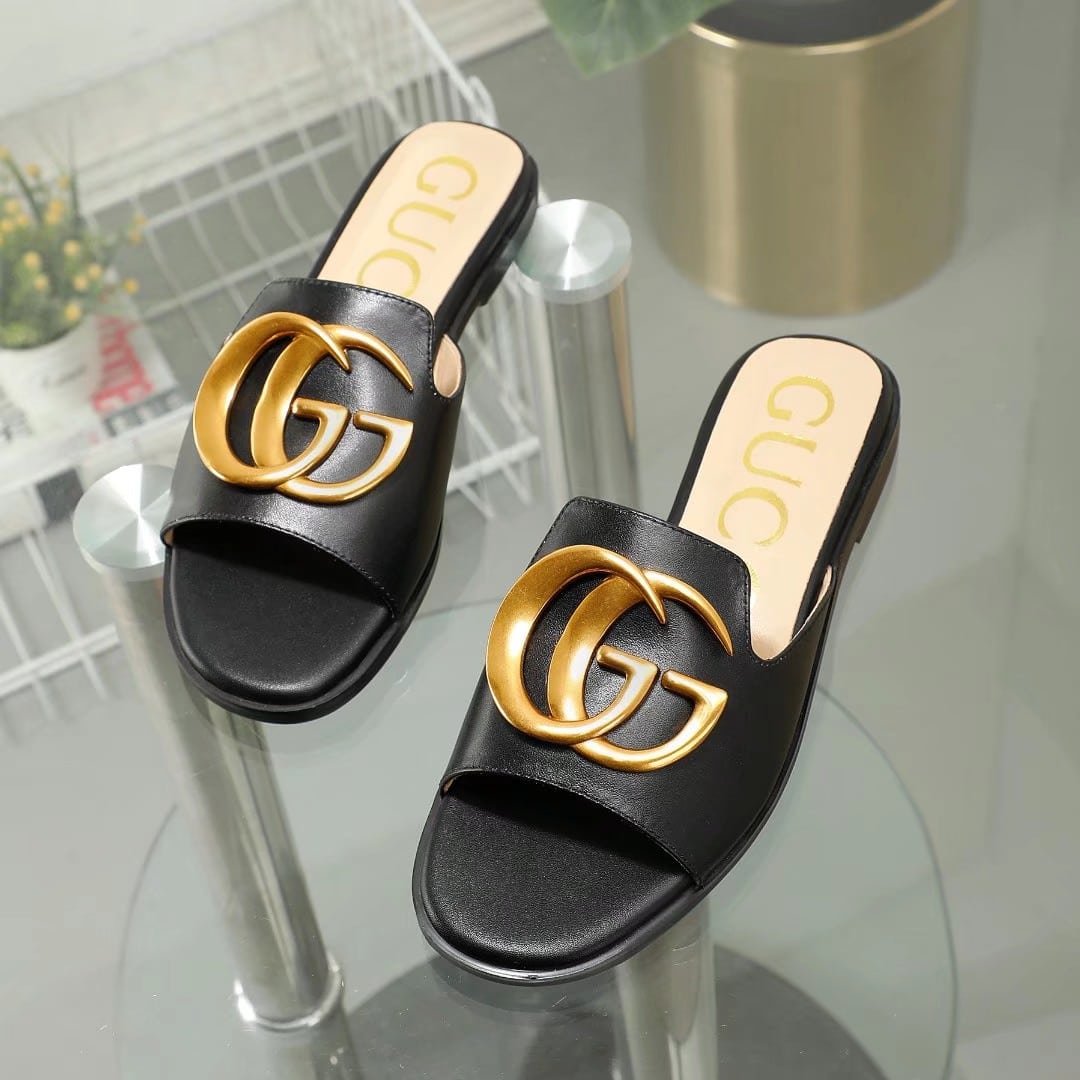 Gvc*1 Princetown Gg Slippers Leather Black