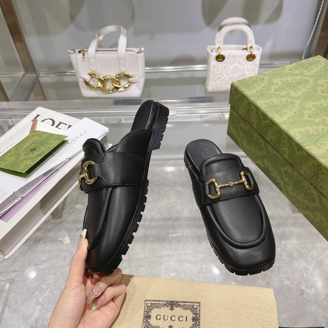 Gvc*1 Women’S Mule With Horsebit Black 771096 Aacai 1000
