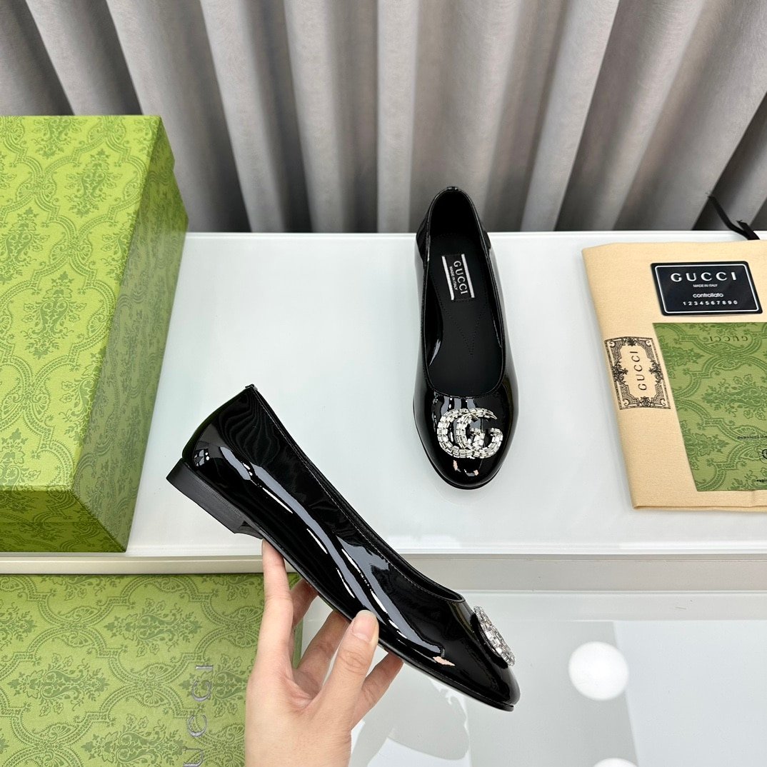Gvc*1 Crystal Gg Women’S Ballet Flat Black
