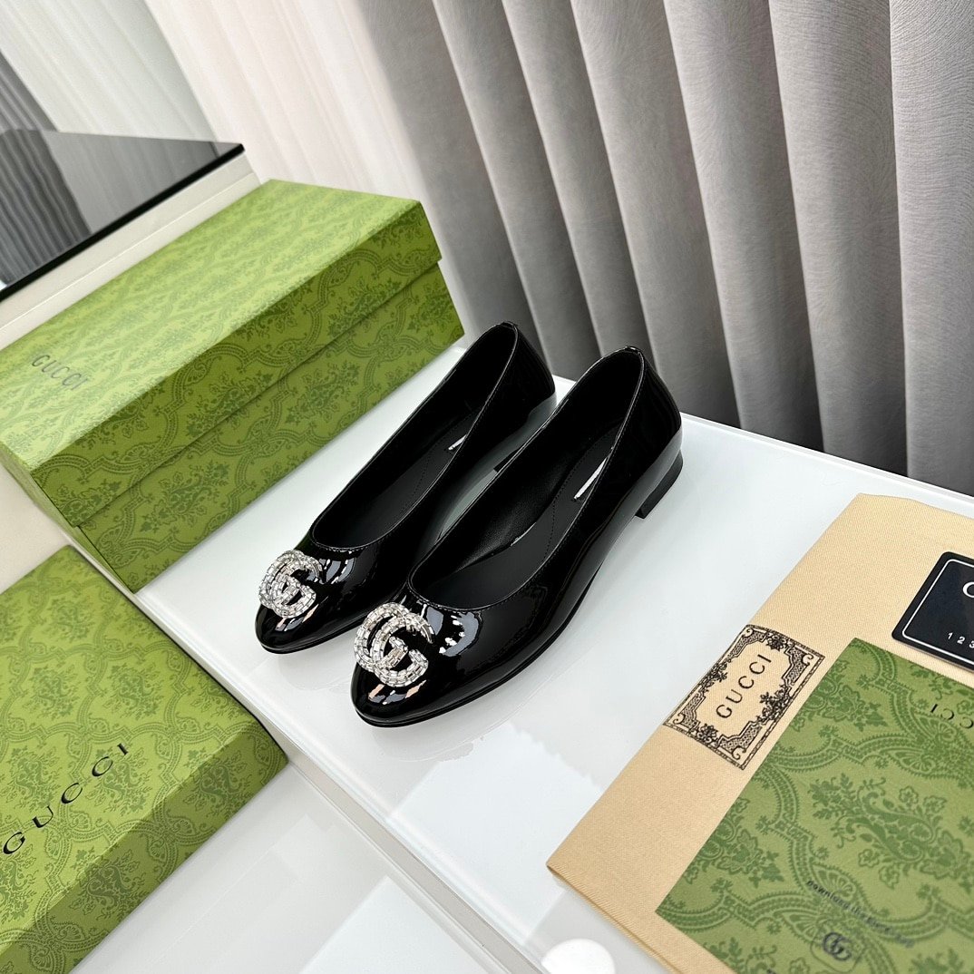 Gvc*1 Crystal Gg Women’S Ballet Flat Black