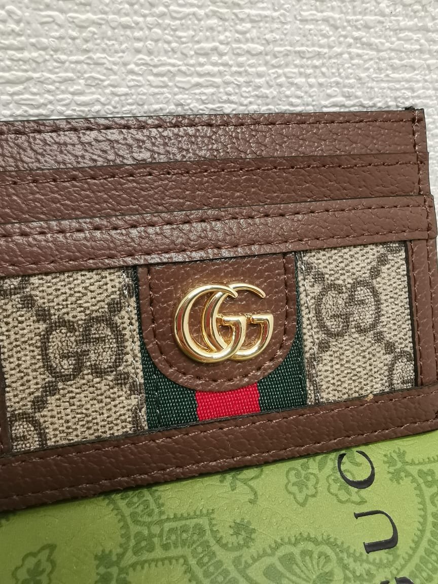 Gvc*1 Ophidia Card Case Dark Brown 9Cm