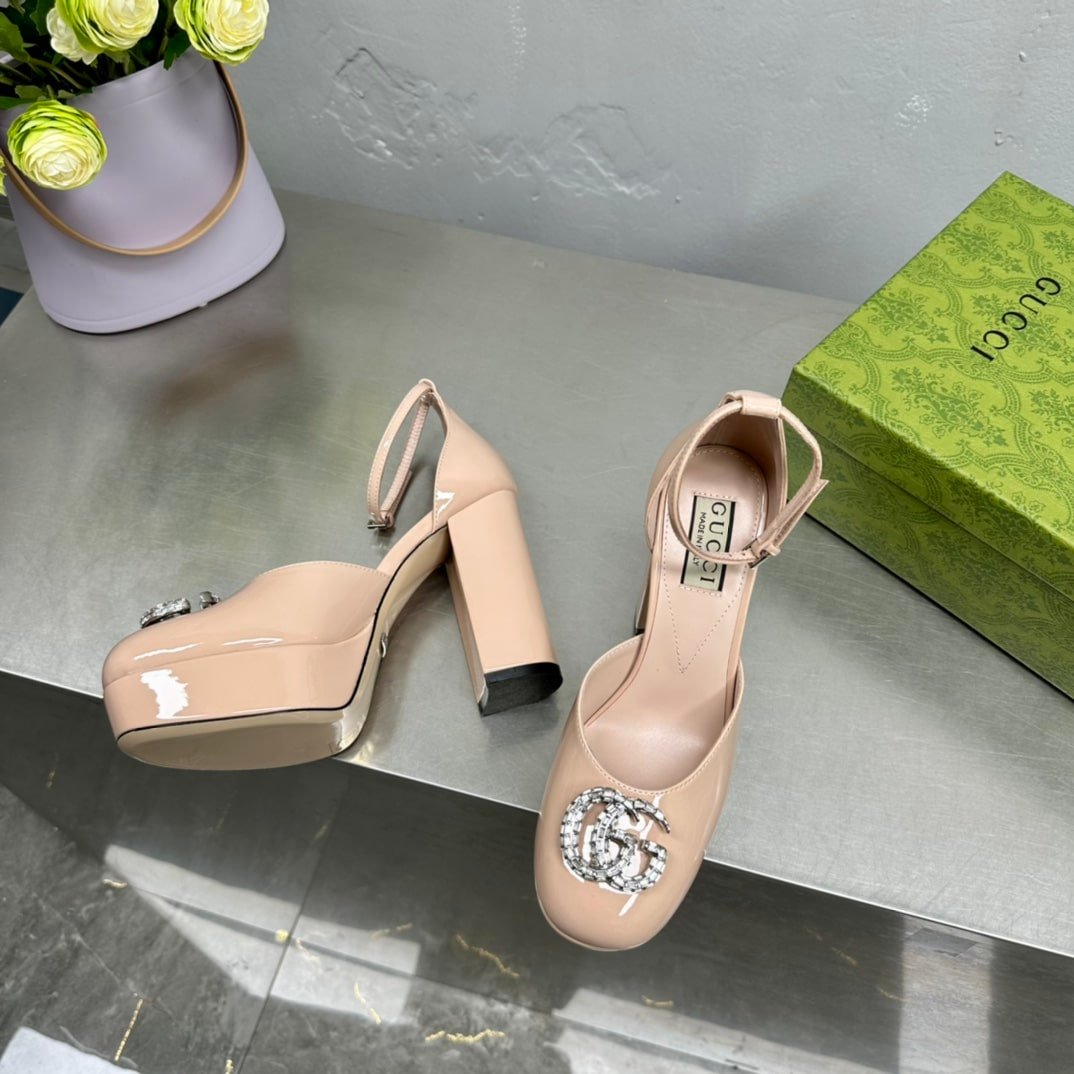 Gvc*1 Women’S Platform Pump With Double G Beige