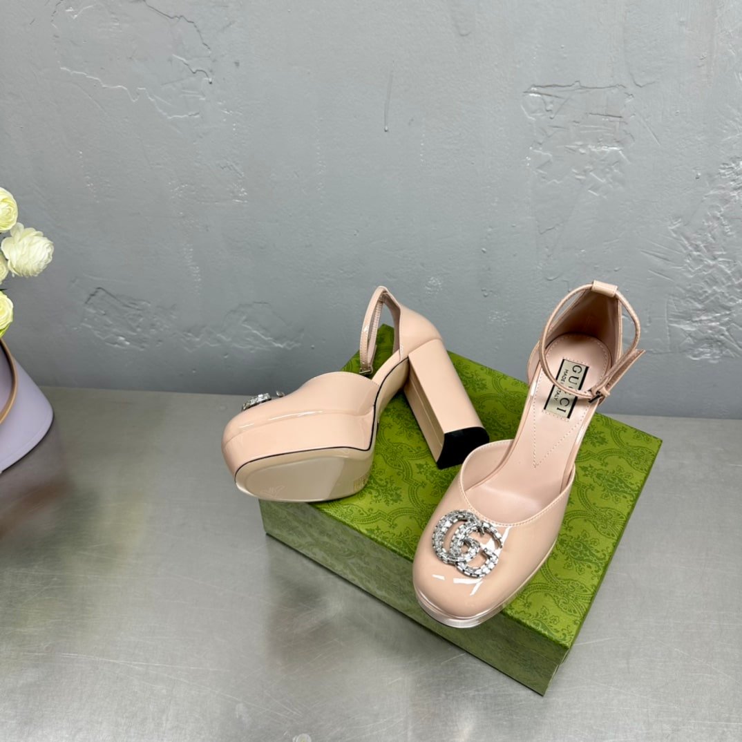 Gvc*1 Women’S Platform Pump With Double G Beige