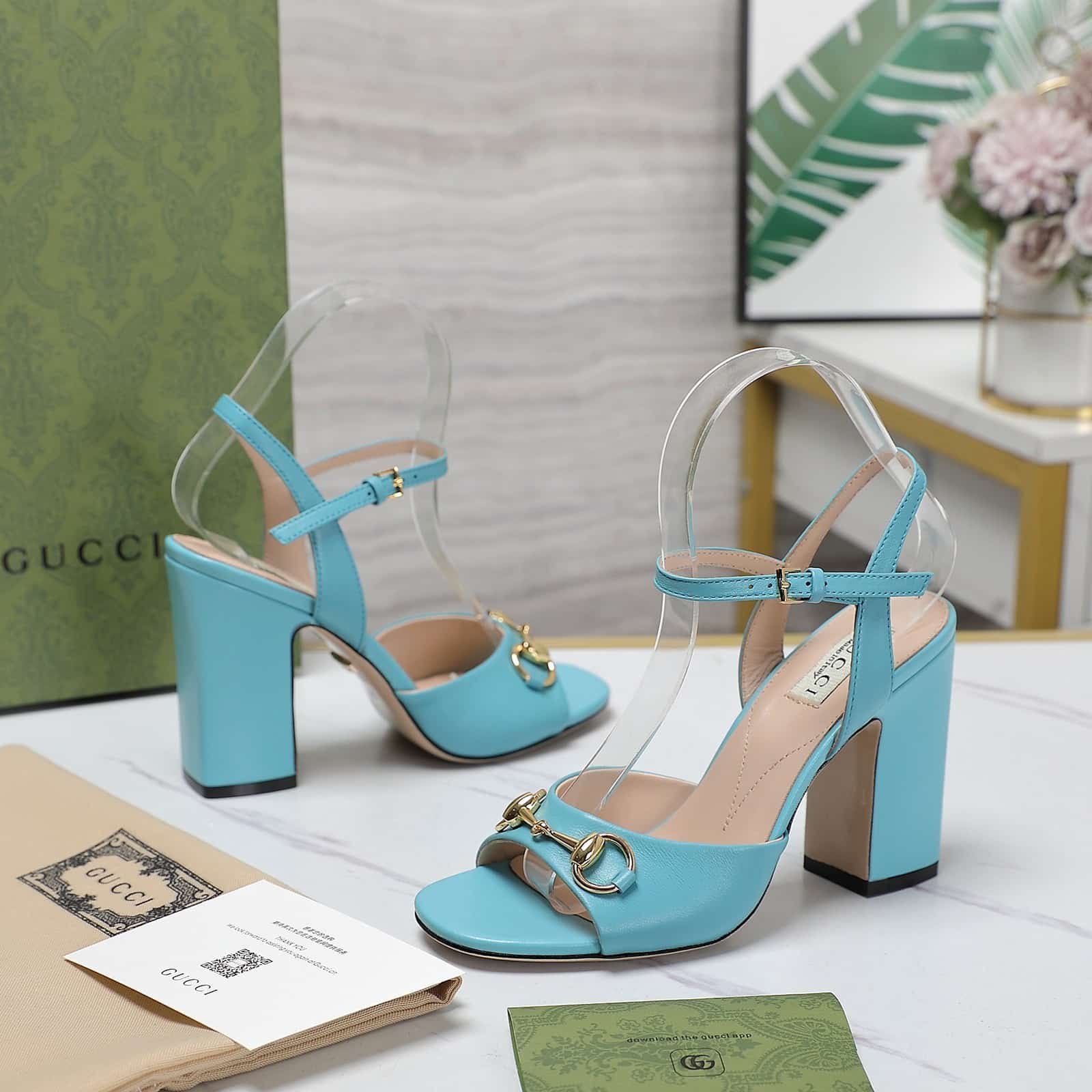Gvc*1 Women’S Horsebit High Heel Sandal Blue ‎771600 C9D00 4728