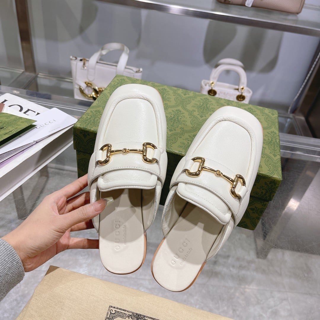 Gvc*1 Women’S Mule With Horsebit White 771096 Aacai 9522