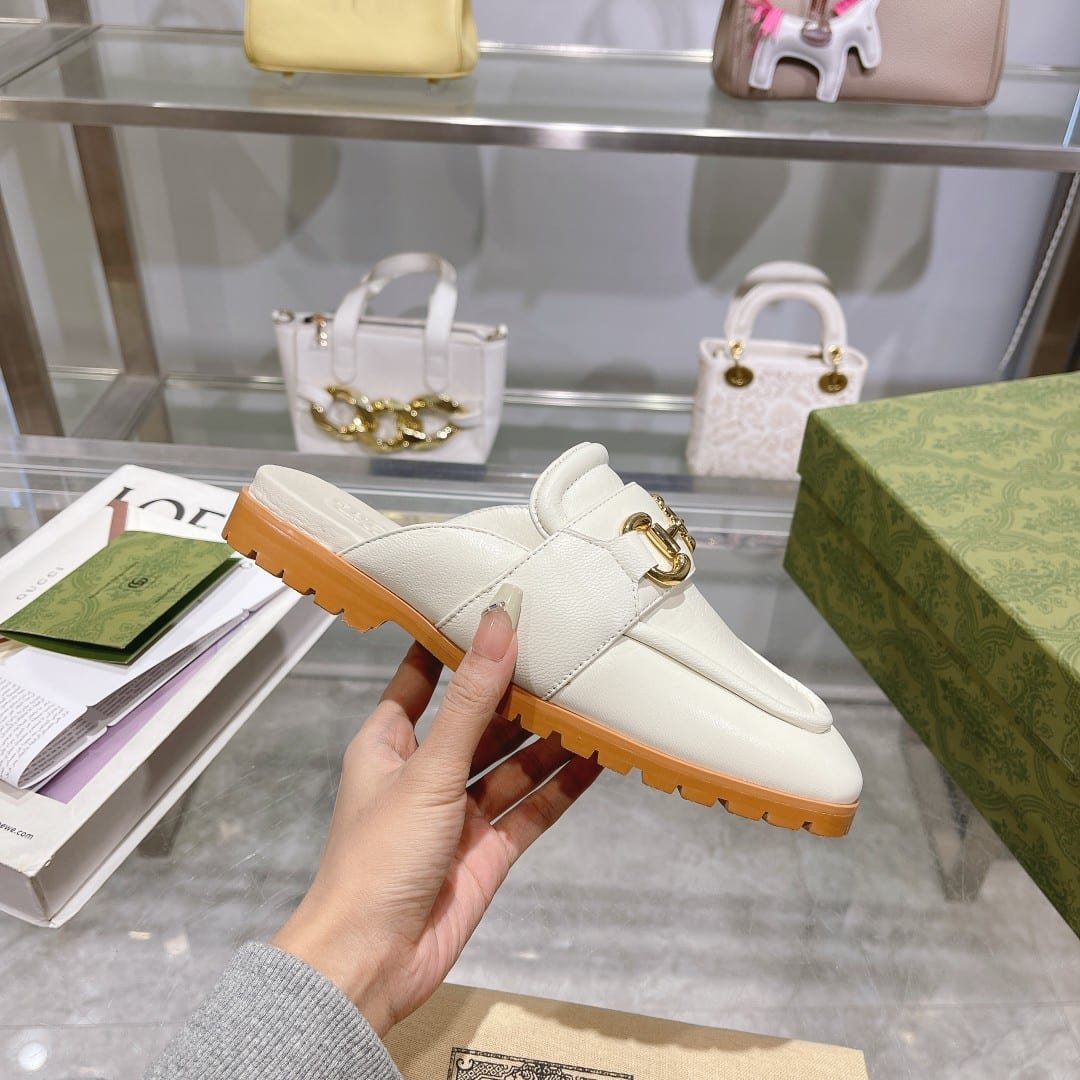 Gvc*1 Women’S Mule With Horsebit White 771096 Aacai 9522