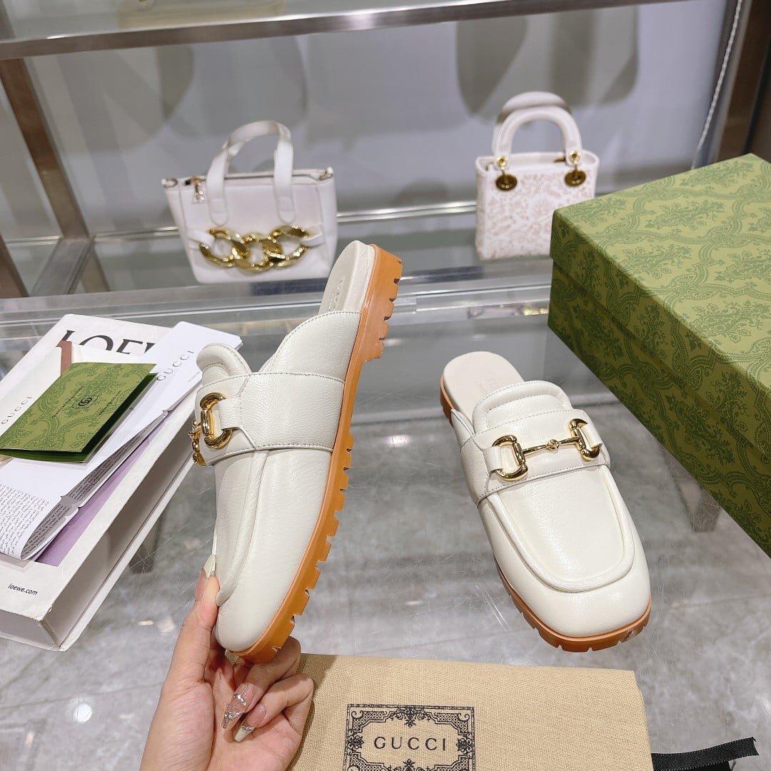 Gvc*1 Women’S Mule With Horsebit White 771096 Aacai 9522