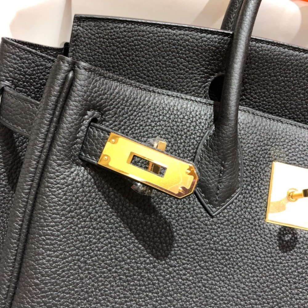 H**me5 Birkin 25 Togo Leather Gold Hardware Black 25Cm