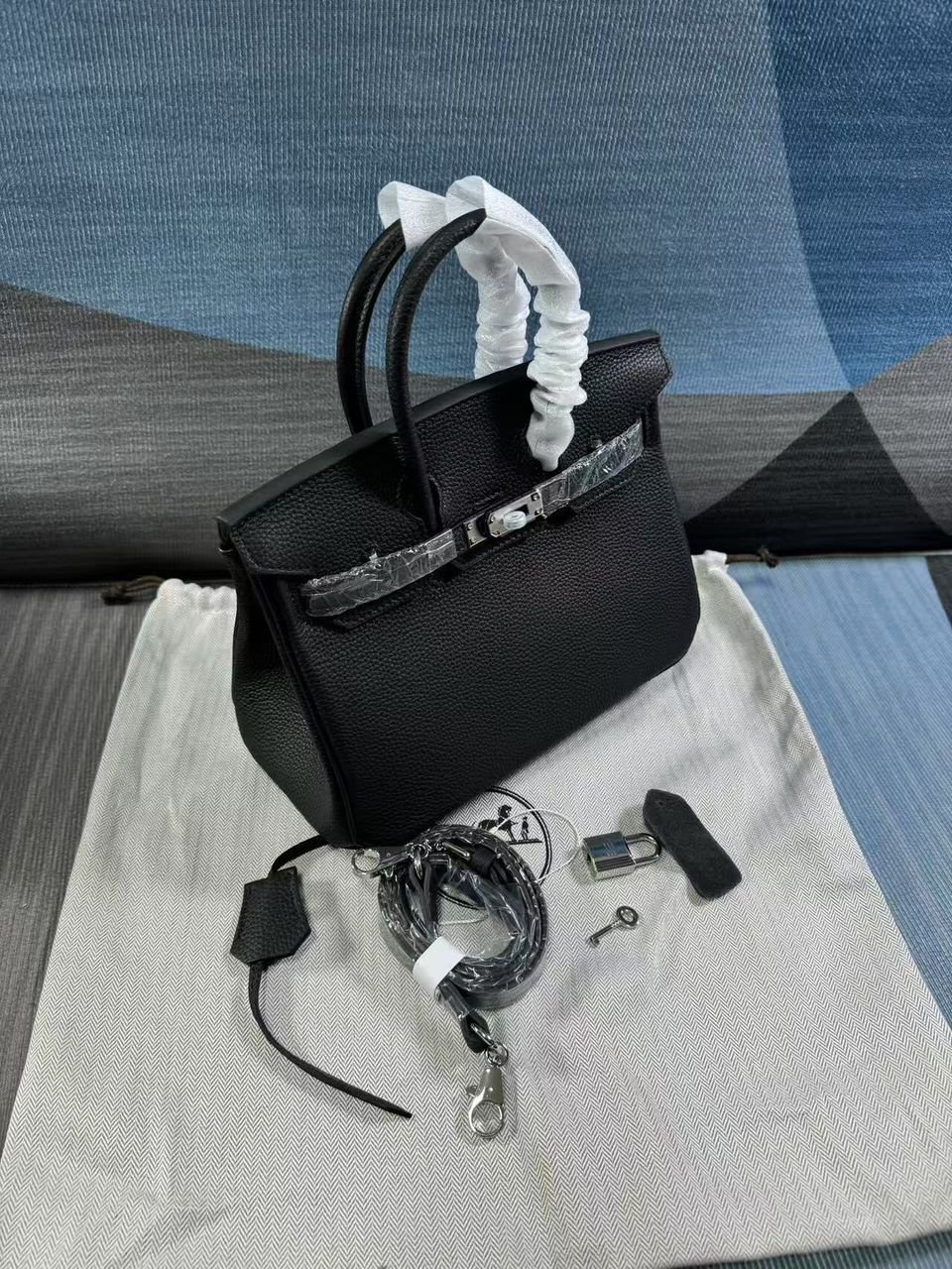 H**me5 Birkin B25 Togo Black 25Cm Silver Hardware
