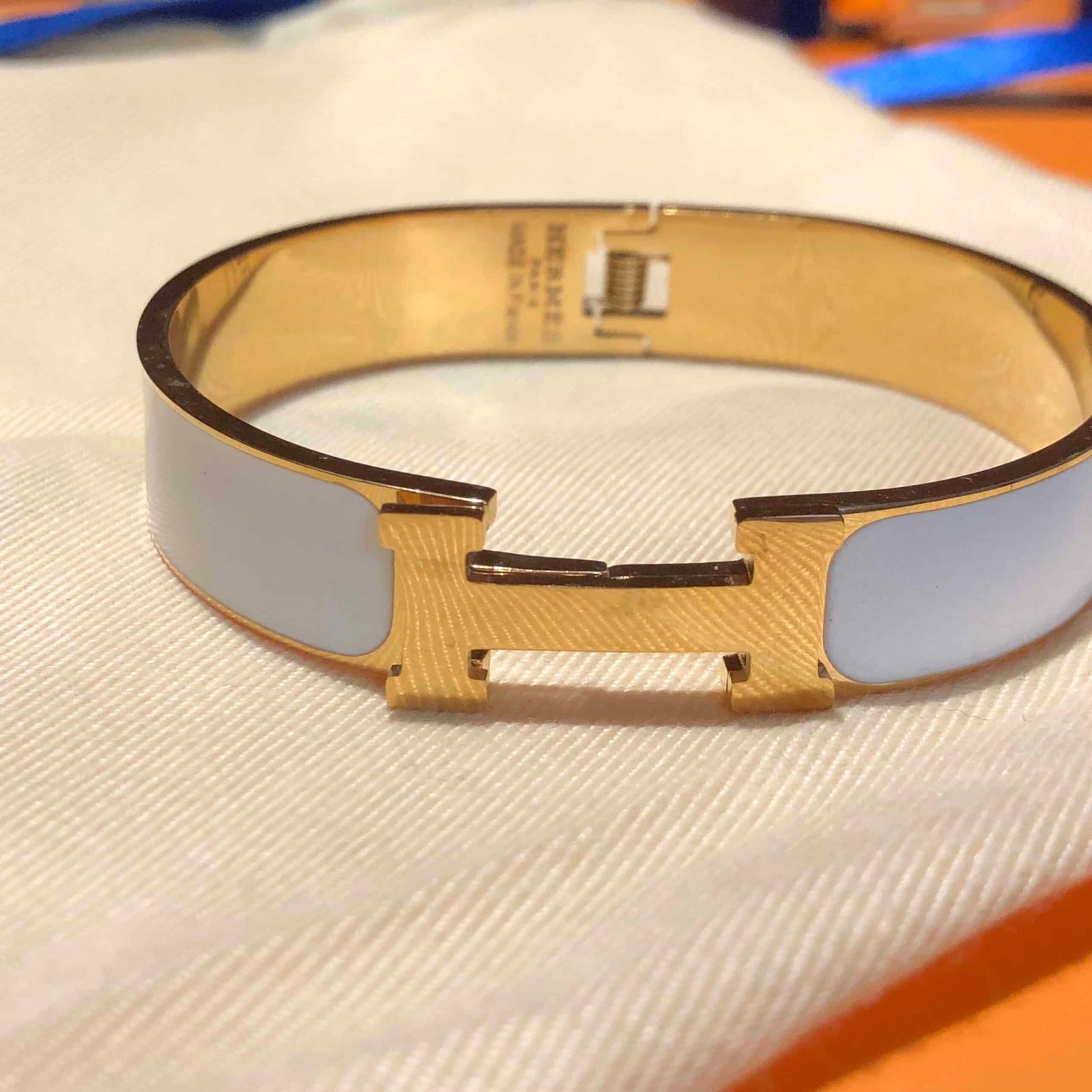 H**me5 Clic Clac H Bracelet Gold In Light Blue