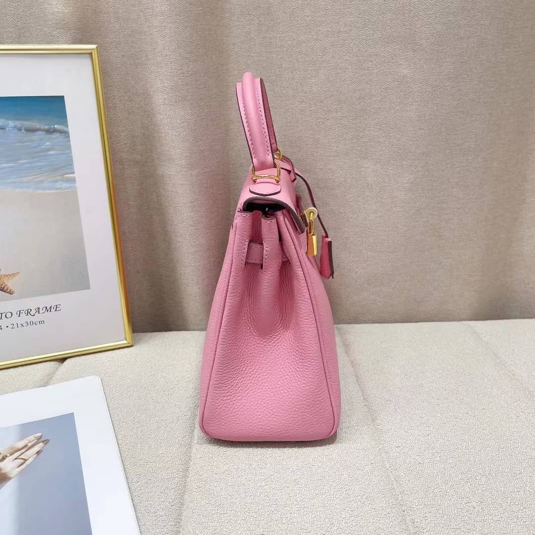 H**me5 Kelly 28 Sellier Handbag In Rose Confetti Epsom Leather 28Cm