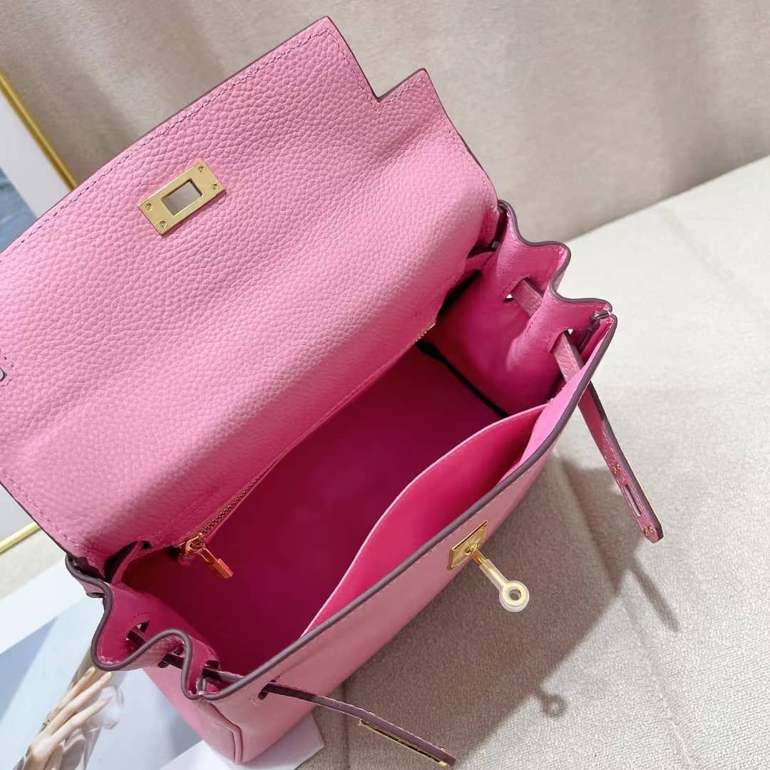 H**me5 Kelly 28 Sellier Handbag In Rose Confetti Epsom Leather 28Cm