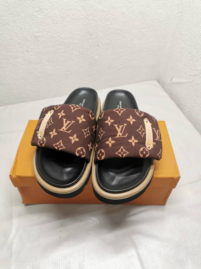 L0vis Vvtt0n Pool Pillow Flat Comfort Mule Cacao Brown 1Aaebx