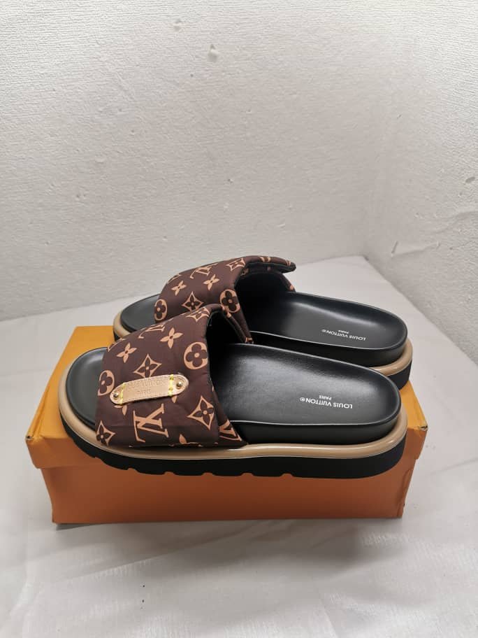 L0vis Vvtt0n Pool Pillow Flat Comfort Mule Cacao Brown 1Aaebx