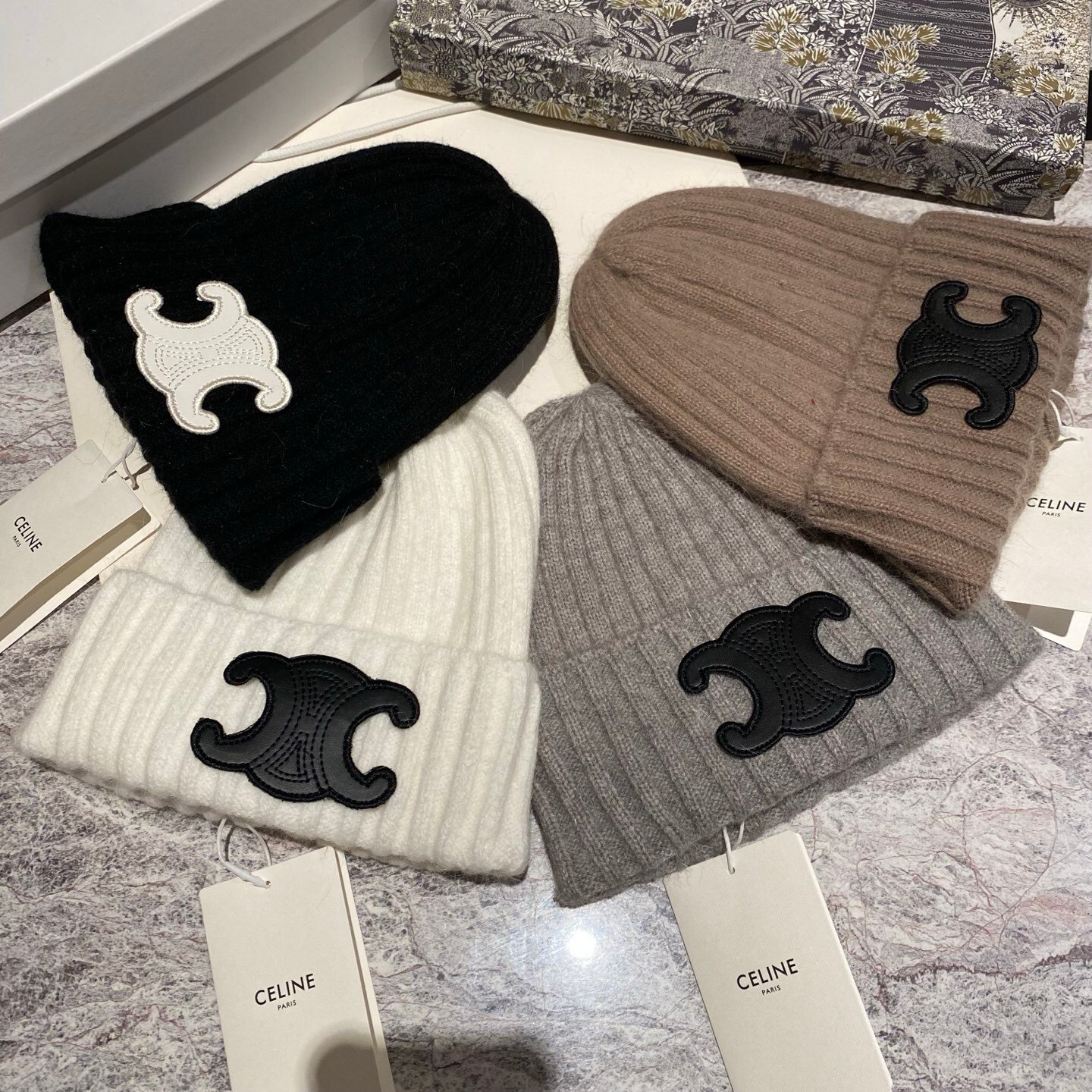Ce1i*e Knit Beanie Brown