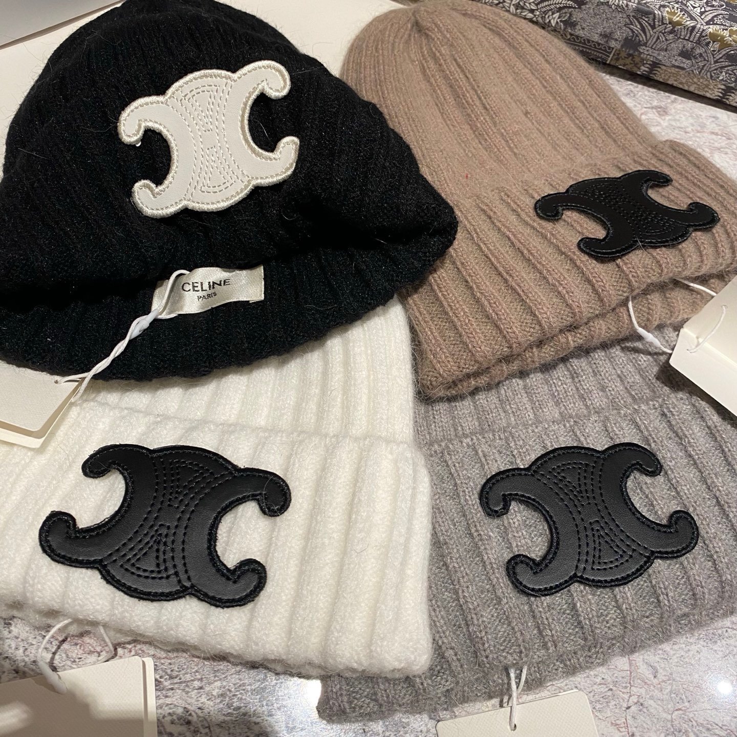 Ce1i*e Knit Beanie Brown