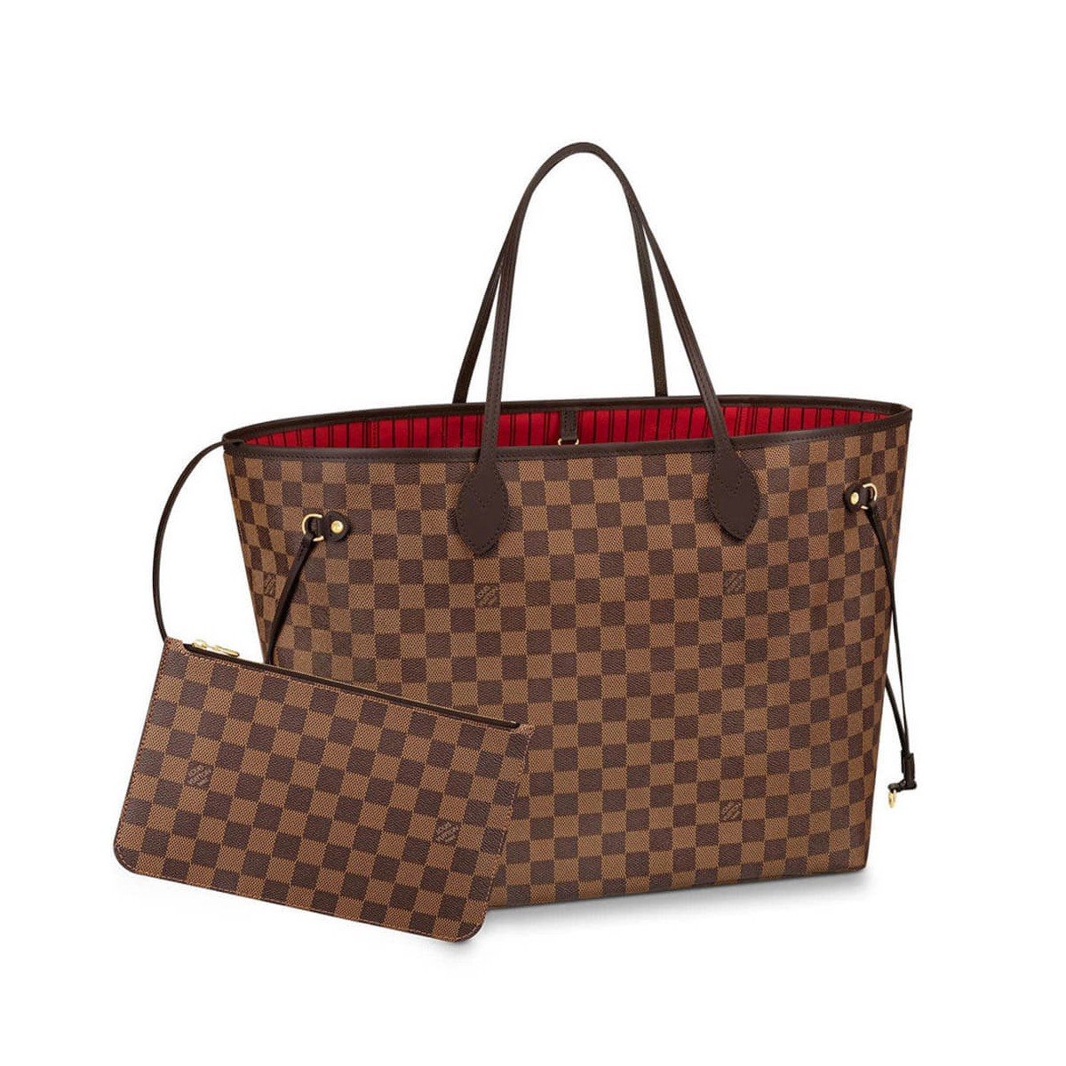 L0vis Vvtt0n Neverfull GM Damier Ebene Cerise Red 39Cm N40597