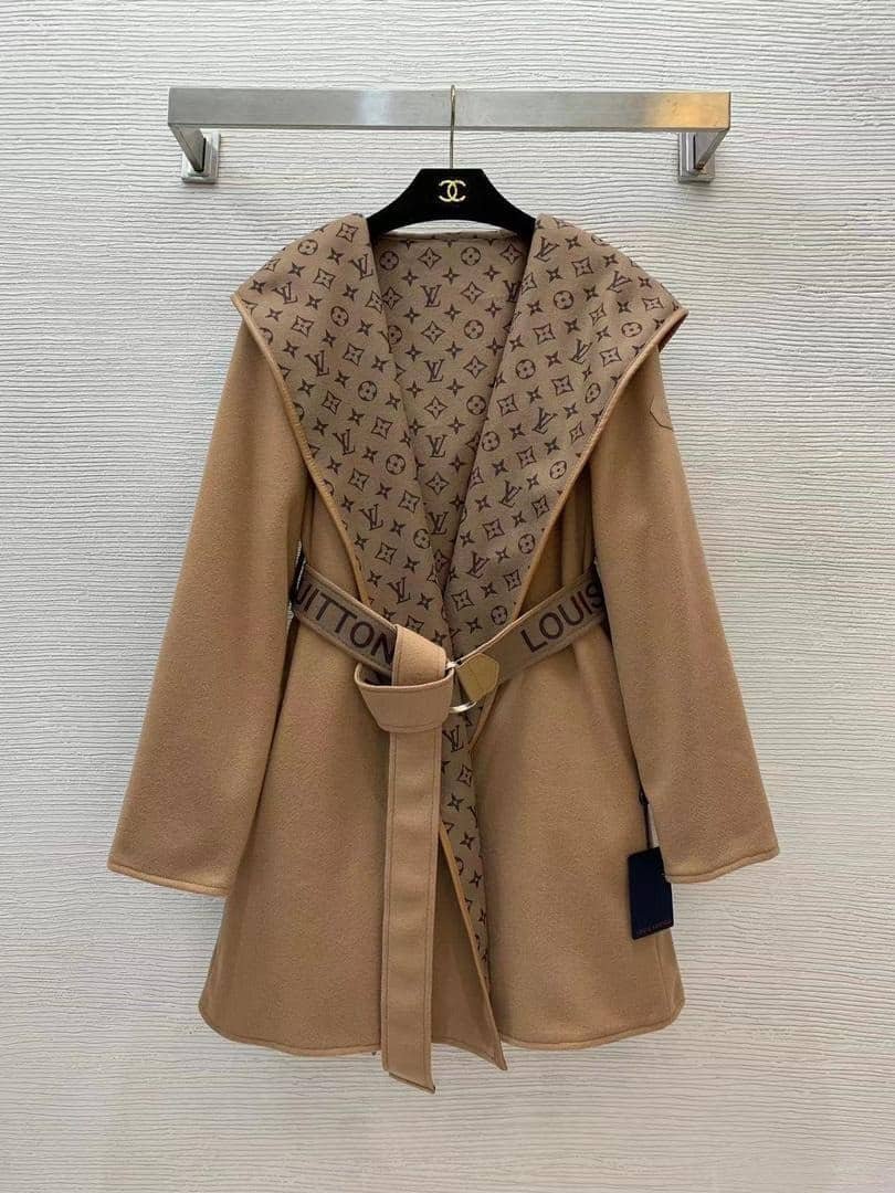 L0vis Vvtt0n Classic Monogram Wool Brown Coats