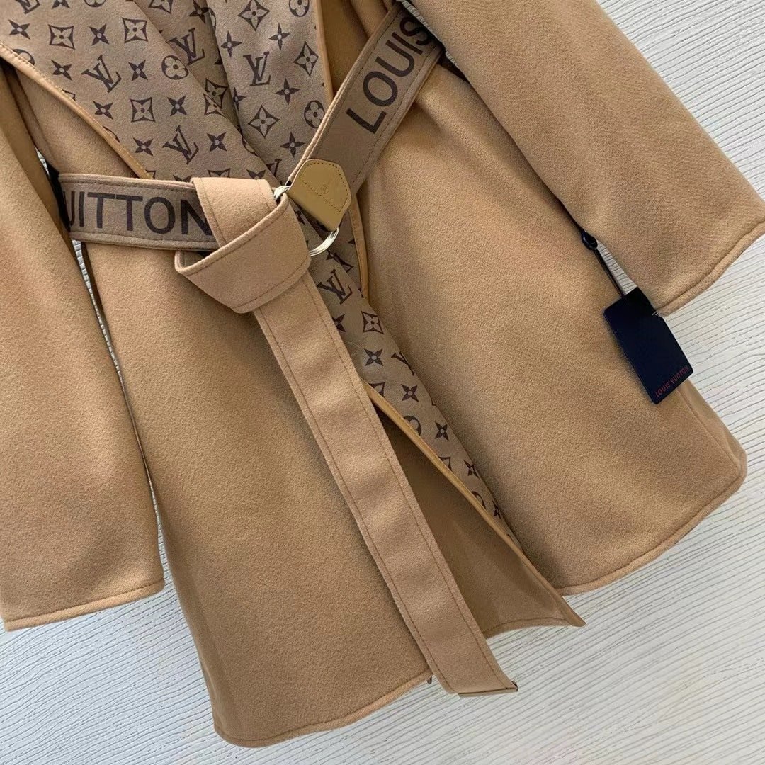 L0vis Vvtt0n Classic Monogram Wool Brown Coats