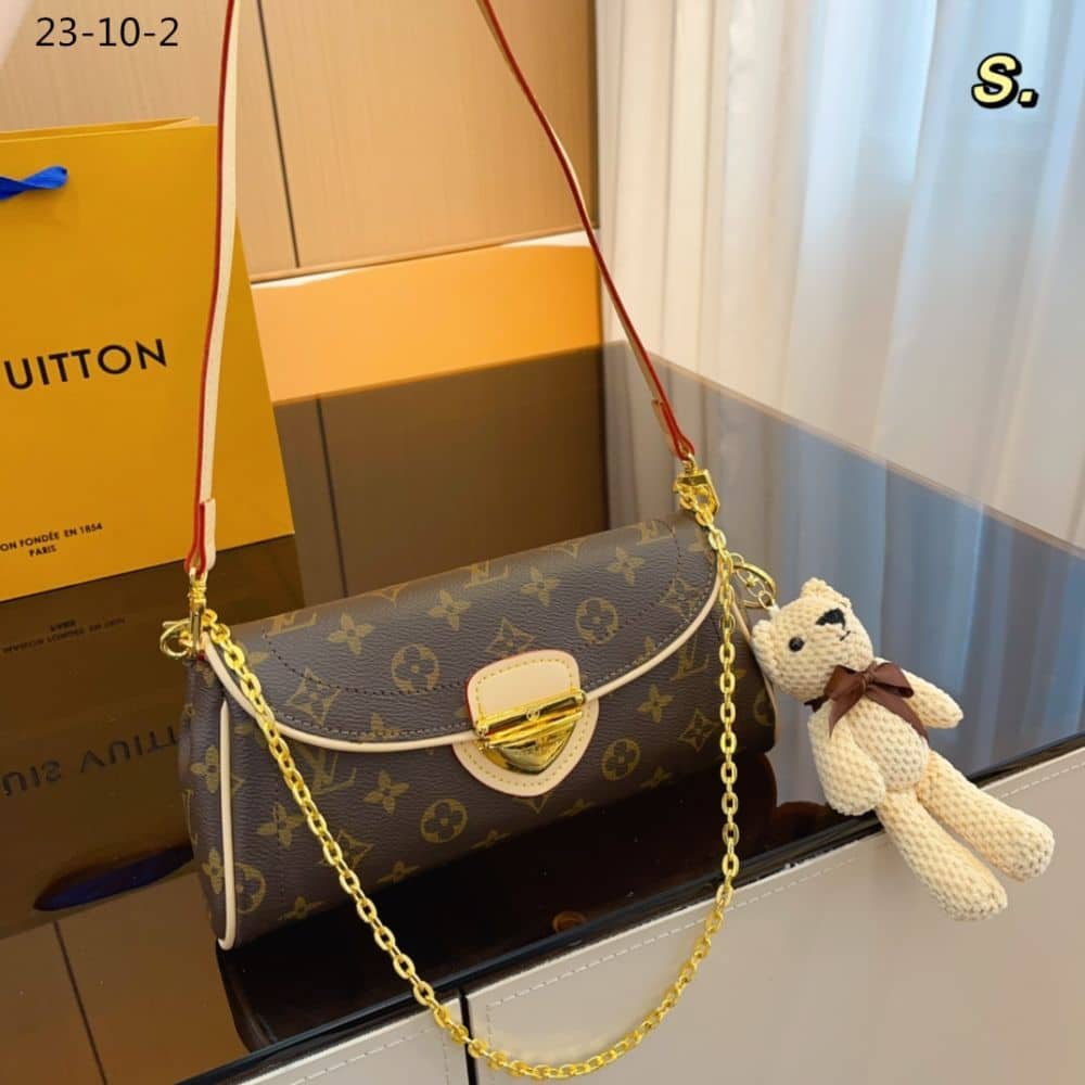 L0vis Vvtt0n Monogram Beverly Pochette Brown 25Cm