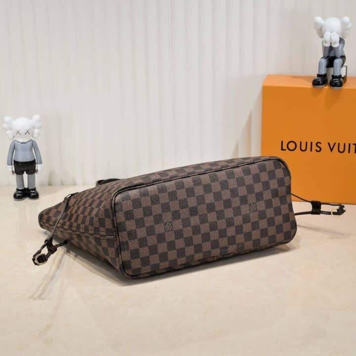 L0vis Vvtt0n Neverfull MM Damier Ebene Cerise Red And Brown 32Cm N40599