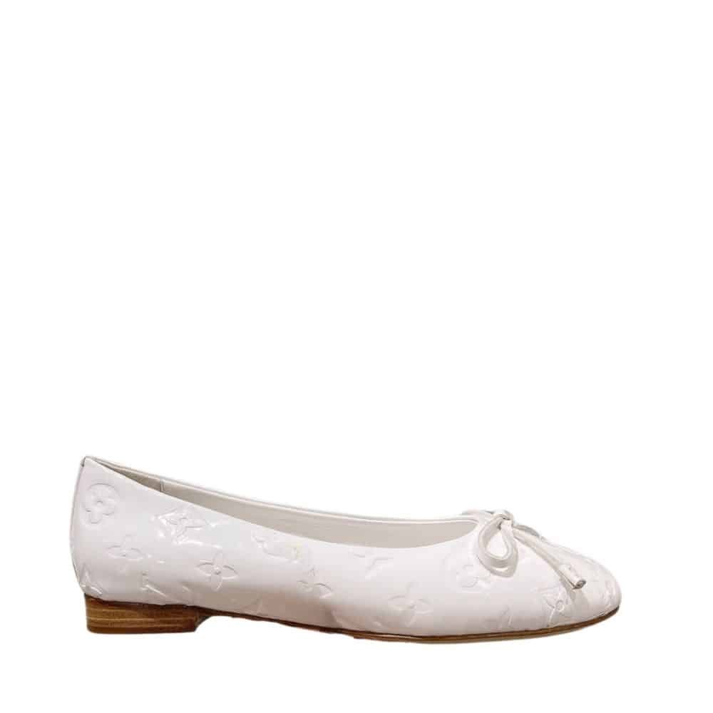 L0vis Vvtt0n Nina Flat Ballerina White