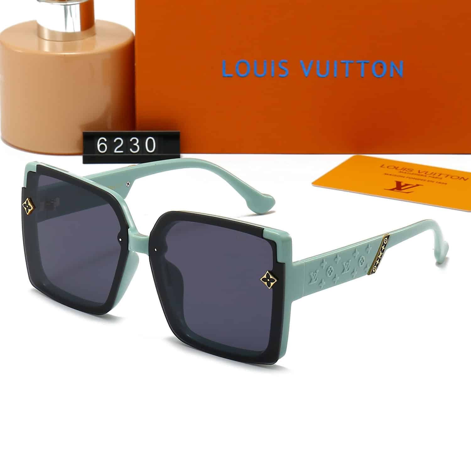 L0vis Vvtt0n Monogram Square Glasses Blue