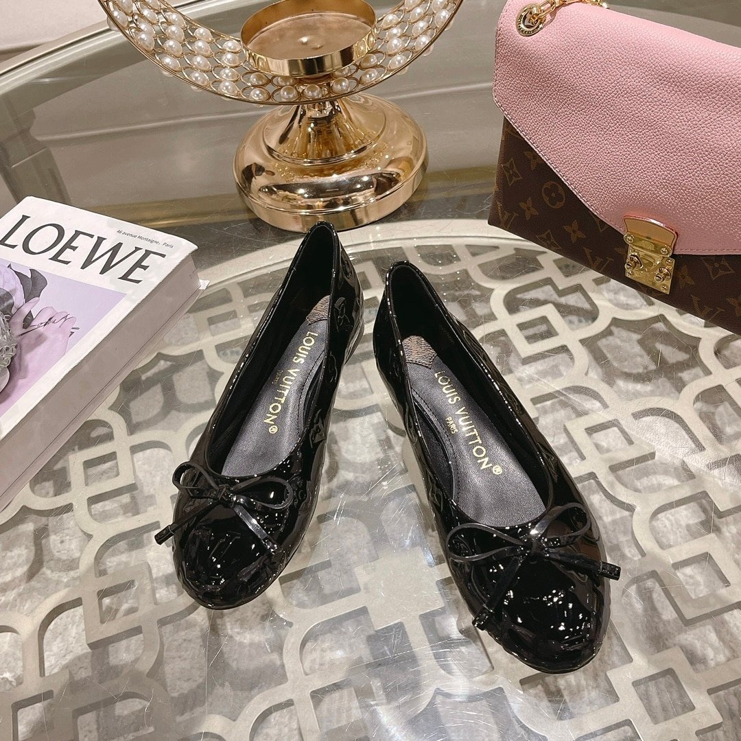 L0vis Vvtt0n Nina Flat Ballerina Black