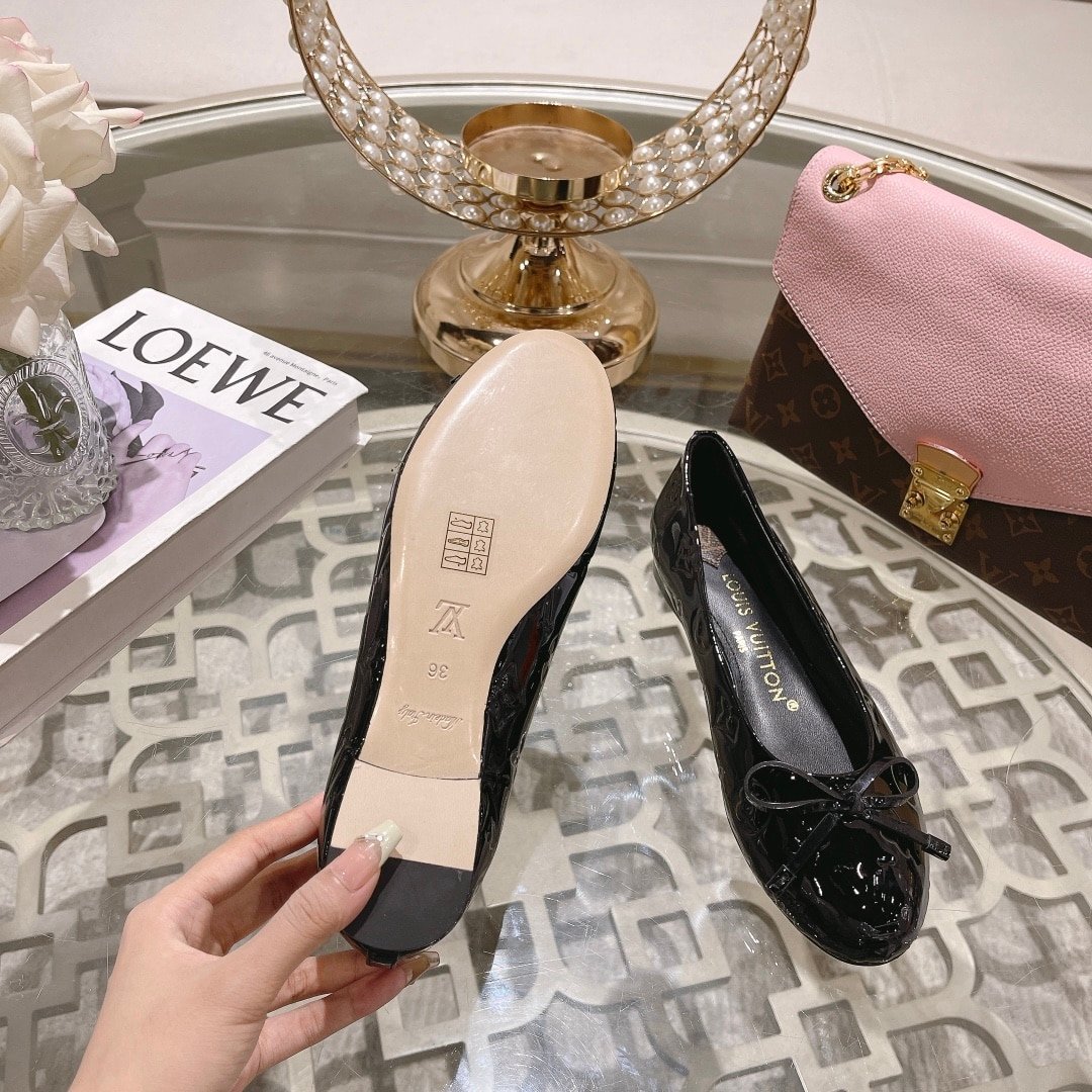 L0vis Vvtt0n Nina Flat Ballerina Black