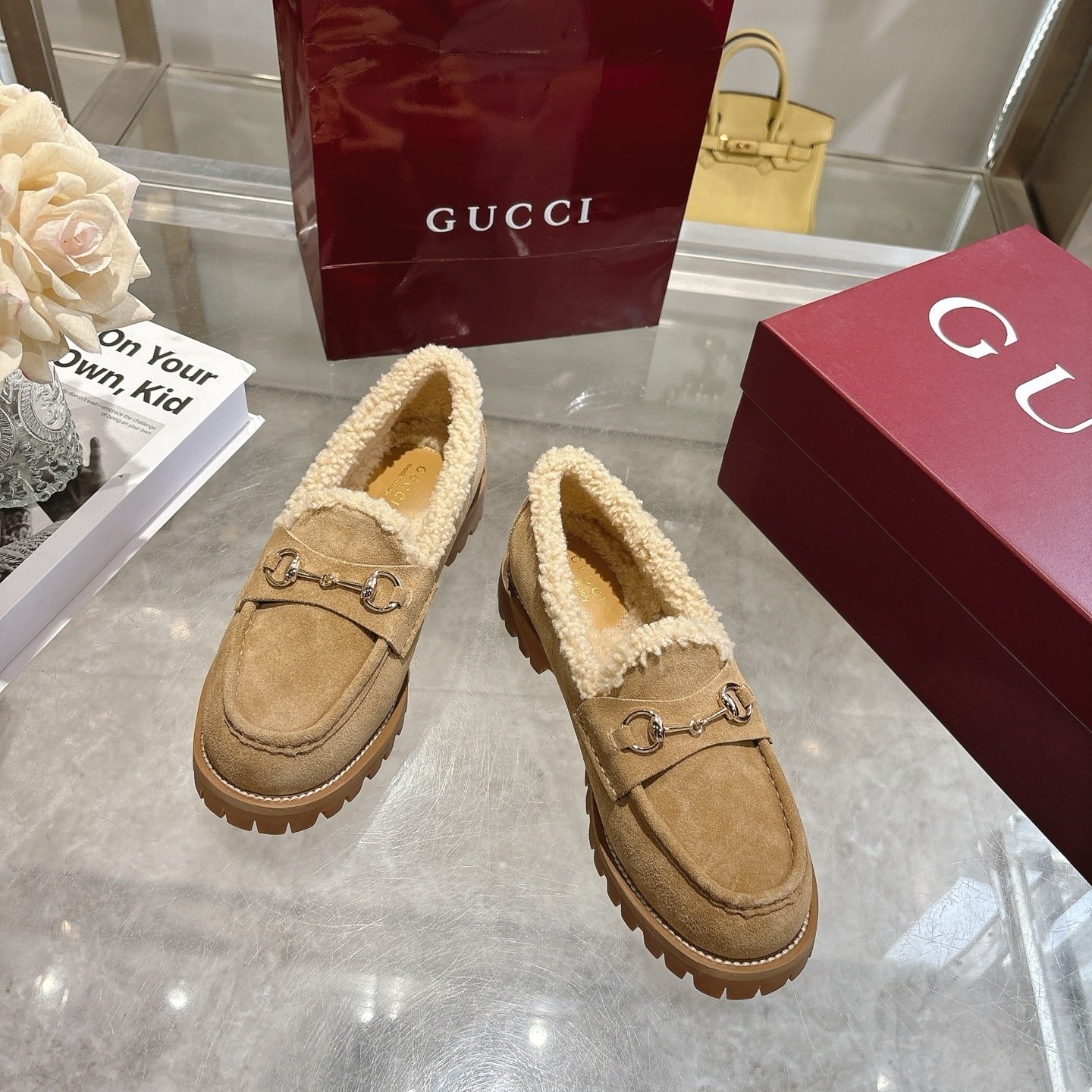 Gvc*1 Women Loafer With Horsebit Beige 836060 Aaa5U 9556