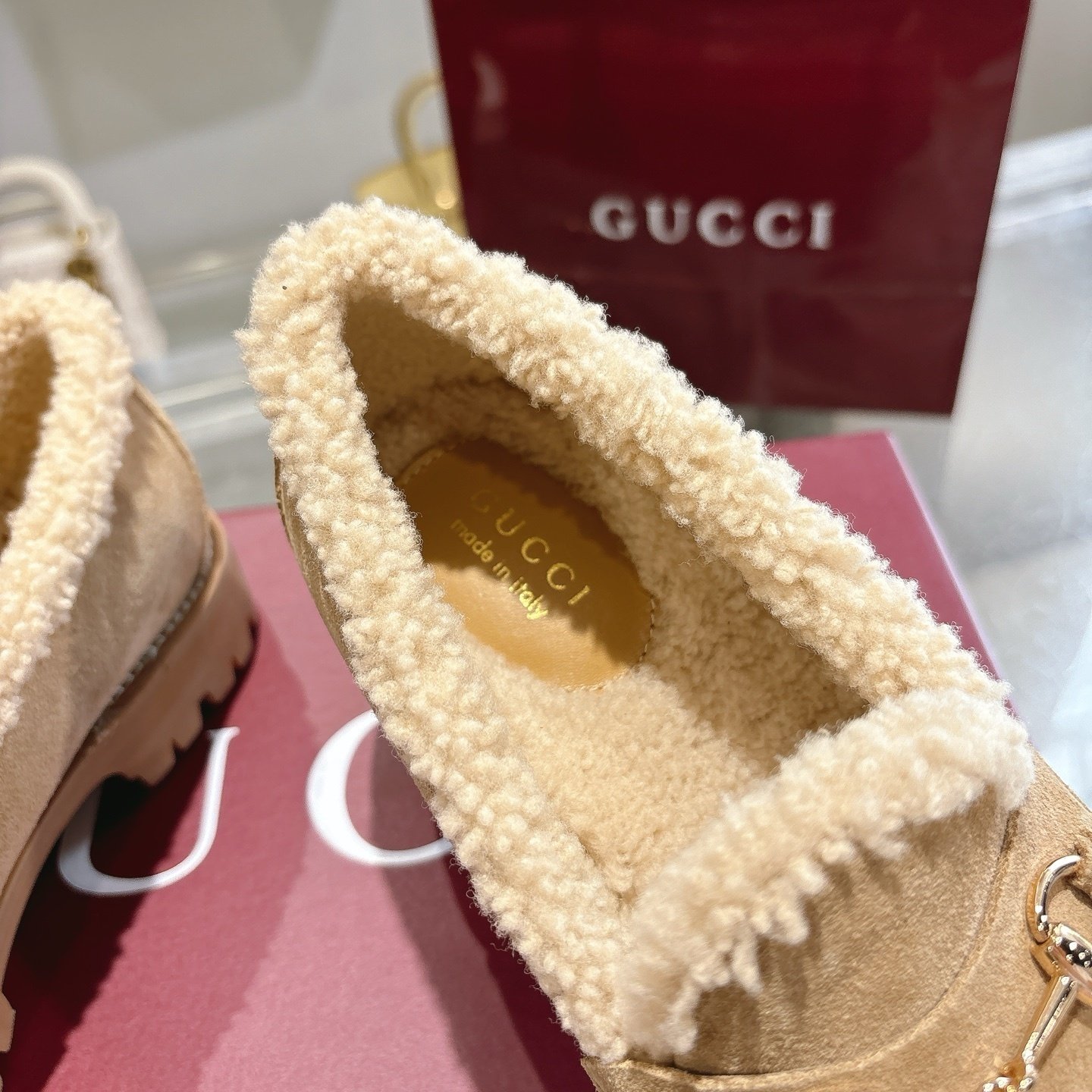 Gvc*1 Women Loafer With Horsebit Beige 836060 Aaa5U 9556