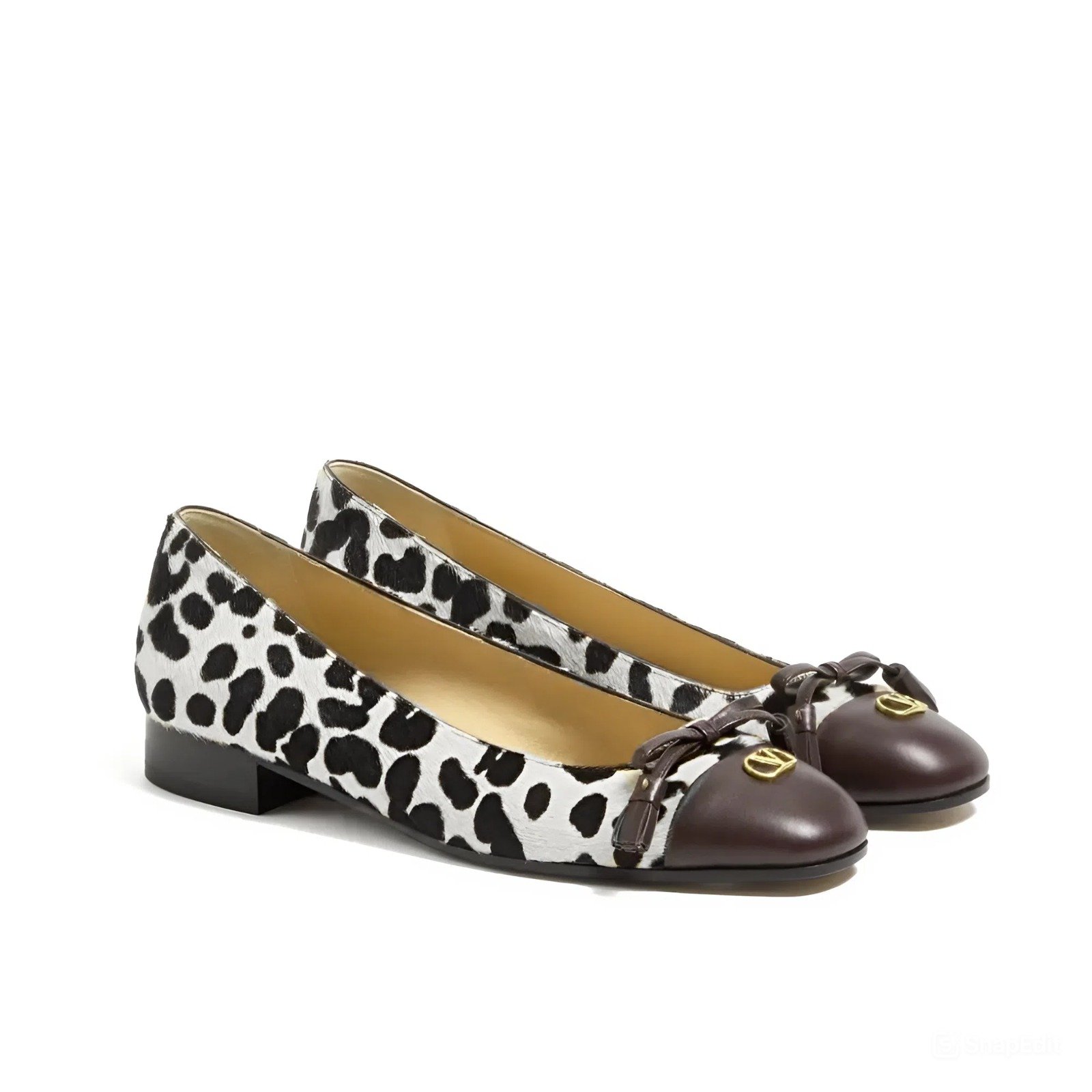 Va1e*ntin0 Valet Du Roi Ballerina In Pony Leopard Print 7W2S0Mr8Ess Bnb