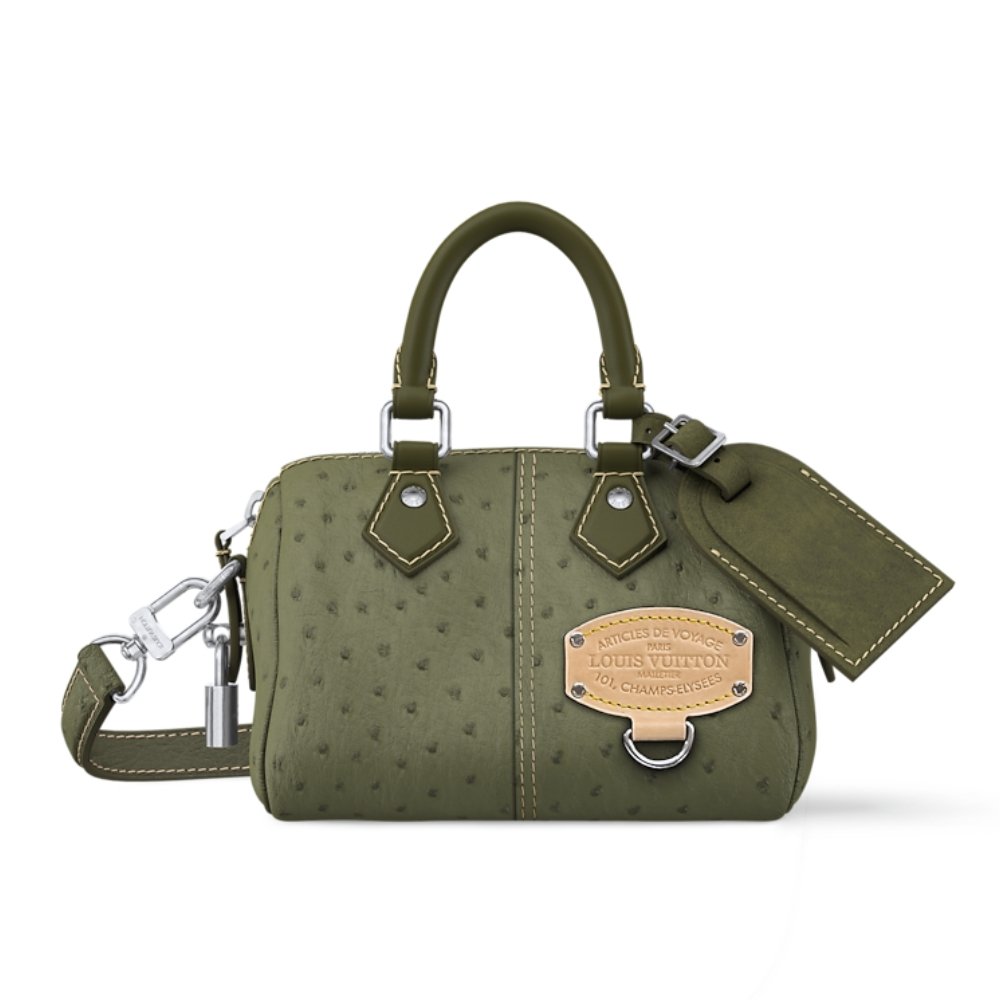 L0vis Vvtt0n Speedy 18 Bandoulière Bag Khaki Green 18Cm N89151