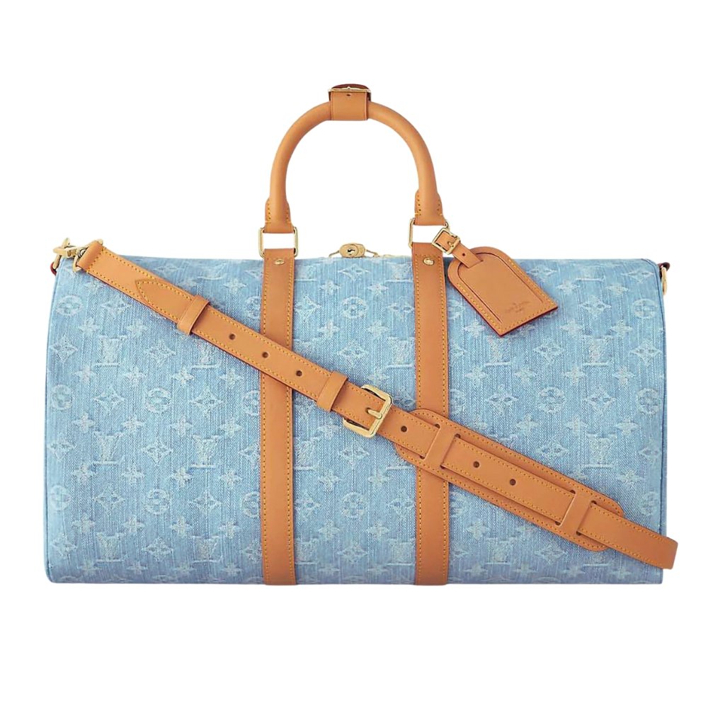 L0vis Vvtt0n Keepall Bandoulièrè 45 Bag Sky Blue Denim 45Cm M25334
