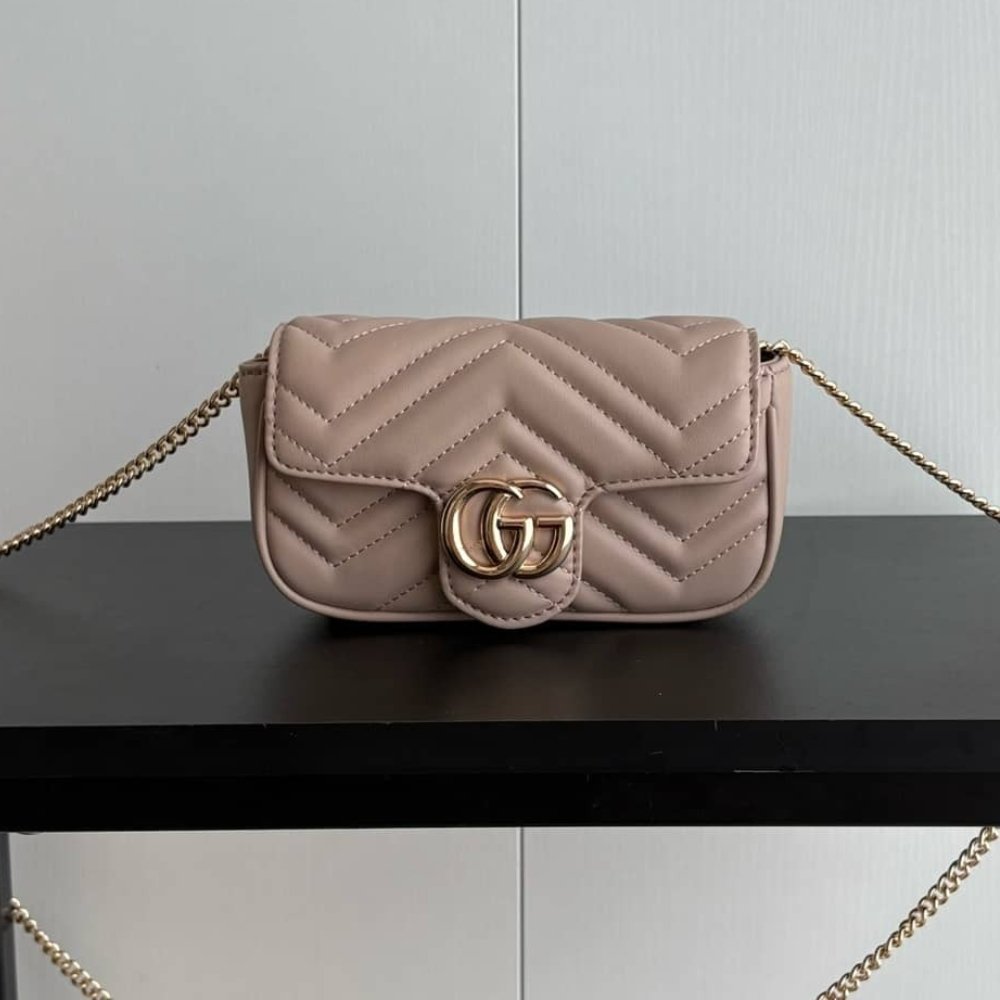 Gvc*1 Gg Marmont Mini Bag Taupe 16Cm 476433 Dtdhd 1523