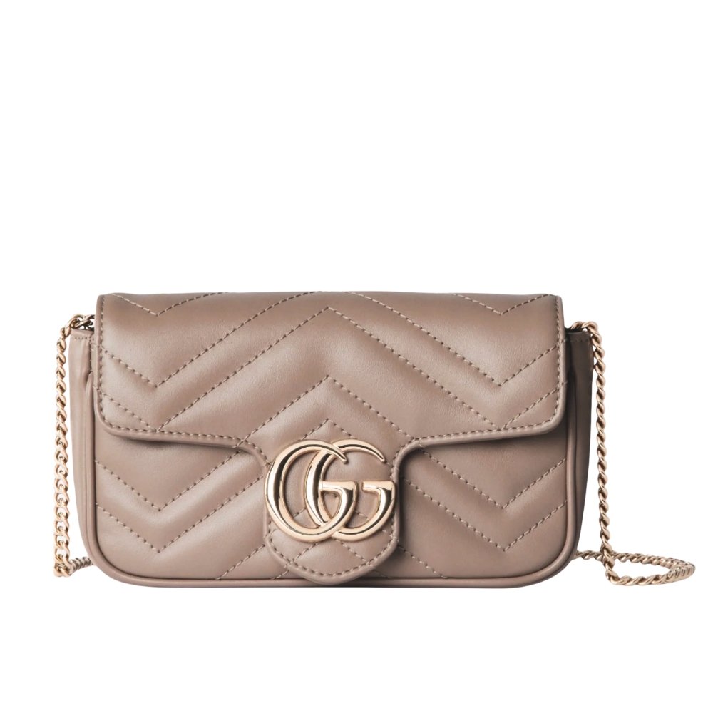 Gvc*1 Gg Marmont Mini Bag Taupe 16Cm 476433 Dtdhd 1523