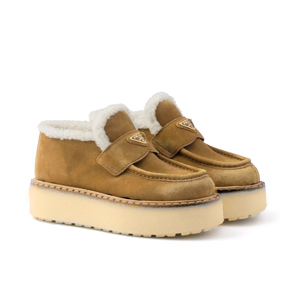 Pra*a Suede Loafers Cinnamon 1D717N X0O F0401 F Zg50