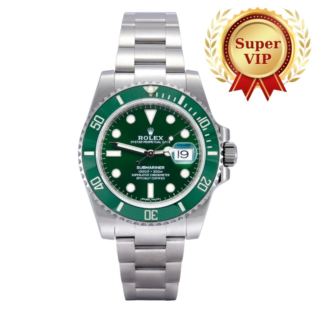 [S*per Vip 1:1] R01ex Submariner Silver Green Dial 40Mm 116610Lv 0002