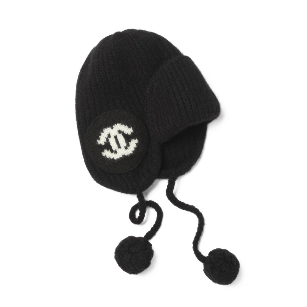 Ch**el Cashmere Beanie Black Aab271 B21482 U2779