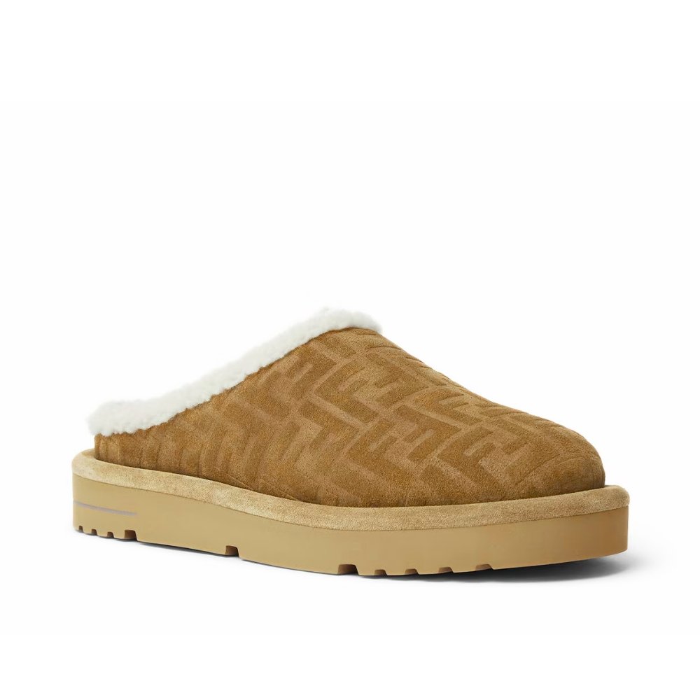 F**di Sabot Suede Sandals Brown 7D1823Asa1F0C23