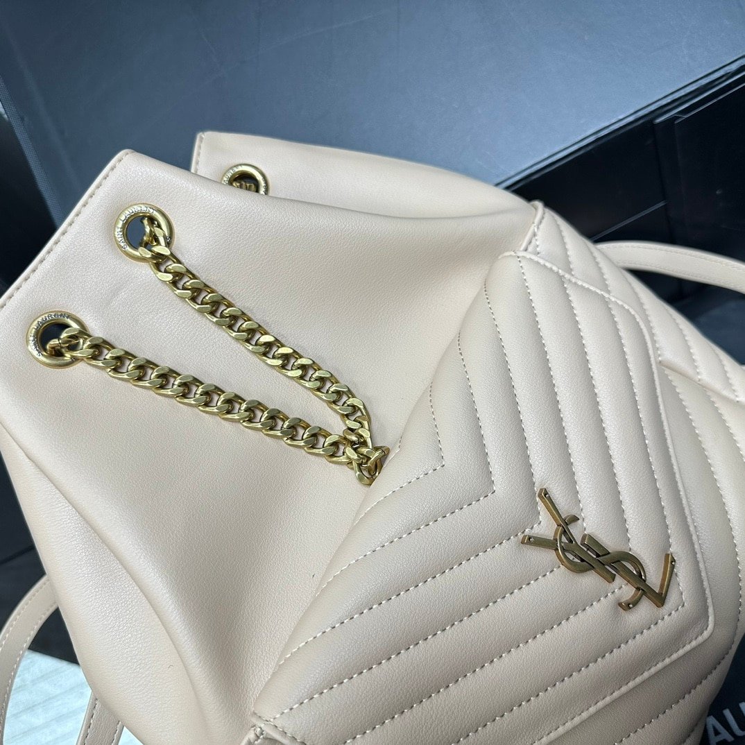 Sa1nt Lau*nt Joe Backpack In Beige 29Cm 6726091El079207